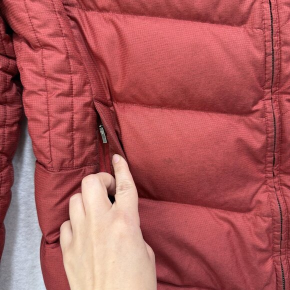 Marmot Jacket Womens Small Red 700 Fill Down Hooded Puffer Insulated Winter Coat - Picture 5 of 16